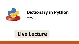 Dictionay in Python Live Lecture | Python Dictionary Tutorial