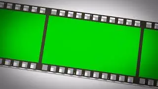 scrolling cinema movie Strip with empty green screen Spaces - free use