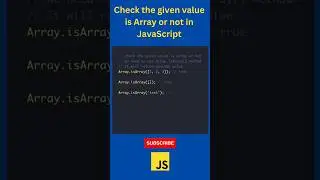 Checking Arrays in JavaScript with Array.isArray() | #shorts #short #javascript #coding