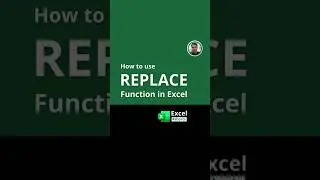 How to use REPLACE Function in Excel #shorts 😊