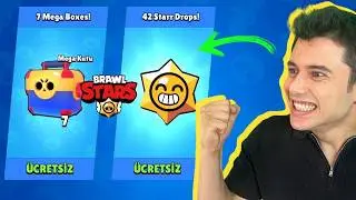 Ücretsiz 7 Mega Kutu ve 42 Star Drops Hediyesi Geldi!🎁 - Brawl Stars