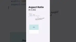 Aspect-ratio property in CSS ✨