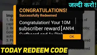 Free Fire Asia Championship Redeem Code | Free Fire Redeem Code Today 20 November |Redeem Code Today
