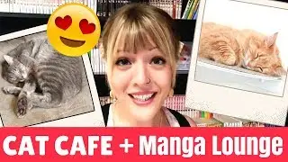 🐱CAT CAFE + MANGA LOUNGE in Montreal! Adorable Kitties, Nutella Onigiri and Latte Art!