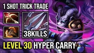 100% UNKILLABLE RIKI AoE Tricks of the Trade LEVEL 30 Battlefury Hyper Carry EZ Rampage Dota 2