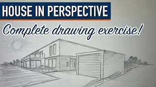 Drawing a House in 2-Point Perspective 🏠 Complete Drawing Exercise for Beginners & Advanced Artists