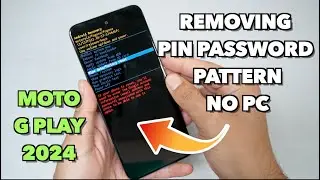 Moto G Play 2024 Hard Reset Removing PIN, Password, pattern No PC