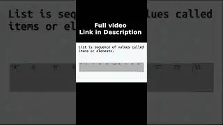 List in Python #shorts #python #pythonprogramming #coding