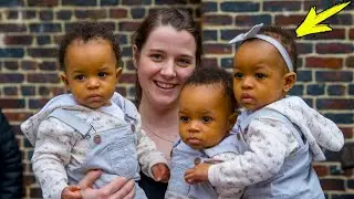 Her husband kicked her out when she gave birth to black triplets. 10 years later, something amazing