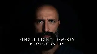 A single light low-key photography