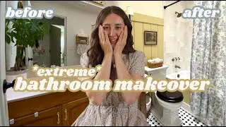 *EXTREME* BATHROOM MAKEOVER!!! // From 90s to Cottage Kids/Guest Bathroom Renovation