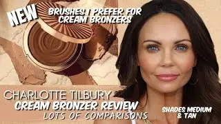 CHARLOTTE TILBURY CREAM BRONZER REVIEW | TONS OF SWATCHES & COMPARISONS | SHADE MED & TAN