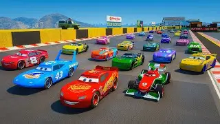 Pixar Crazy Cars 3 Race McQueen vs The King Jackson Storm Chick Hicks Francesco Bernoulli Ramirez 4K