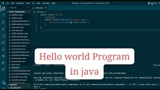 Hello World Program in Java | Write a Hello world program in java 