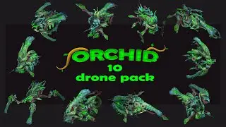 10 Drones - Orchid Pack - Lowpoly PBR