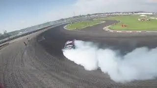 Drone Crashes into Drifting Race Car - 1046185