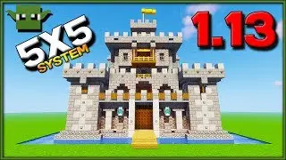 Minecraft Castle Tutorial (EASY 5X5 BUILDING SYSTEM)