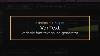 Cinema 4D plugin: VariText