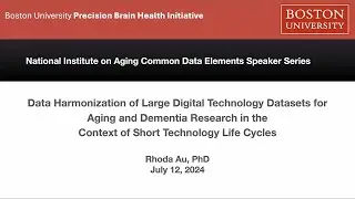 Data Harmonization of Large Digital Technology Datasets for Aging and Dementia Research