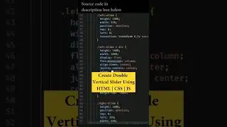 Create Double Vertical Slider Using HTML | CSS | JS