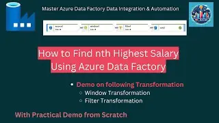 Load Records with 2nd Highest Salary into Target Table using Azure Data Factory | ADF tutorial