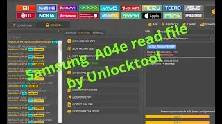 Samsung A04E/ Samsung A042f read file by Unlocktool