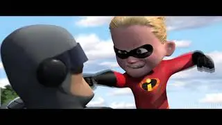 Шастик убегает от людей Синдрома. Суперсемейка (The Incredibles)