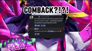 Demonfall comeback?!?!|Information on the demonfall update