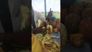 Amazing skill of cutting Pineapple #pineapple #fruit #shorts