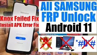 All Samsung Galaxy Android 11 FRP Google Account Bypass Without Pc 2022 | Knox Failed Validates