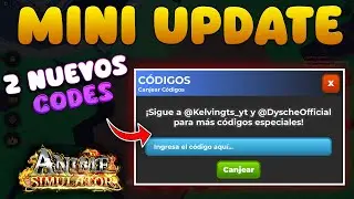 🚨MINI UPDATE + 2 CODIGOS EN ANIME SIMULATOR CODES ROBLOX