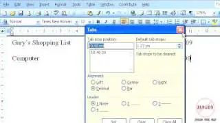 Microsoft Word: Using Tabs Including Leaders and Decimal Tabs