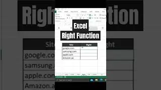 Right function in Microsoft Excel | Excel right formula | Extract letters from cell