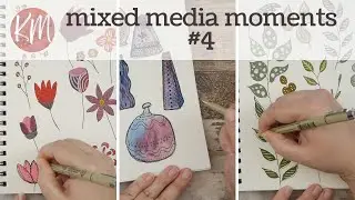 Mixed Media Moments #4, Making Gouache Collage Fodder and Focal Points