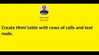 Create Html table with rows of cells and text node using for loops using JavaScript