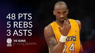 Kobe Bryant 48 pts 5 rebs 3 asts vs Suns 11/12 season