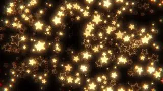 【4k】＊Night Sky Background Background with Fluffy LightOrange Stars＊【With BGM】