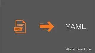 How to Convert HTML table code to YAML online?