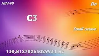 Incredible Precision (13 Decimal): C3 Do Small octave MIDI 48