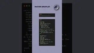 Water Droplet using CSS