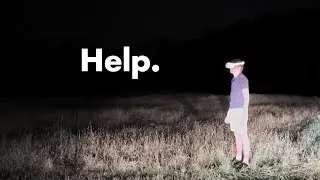 playing fnaf VR in a field