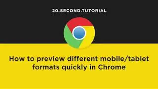 Shrink Chrome to simulate a mobile | Chrome Tutorial #16