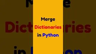 Merge dictionaries in Python #python #coding