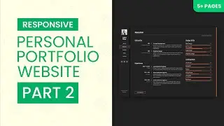 Responsive Personal Portfolio Website with HTML CSS JS - Part 2