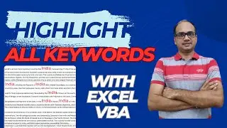 Highlight all keywords using Excel VBA