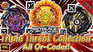 NEW Qr-codes Triple Threat Collection SET | Новые QR-коды Triple Threat Collection SET - Beyblade