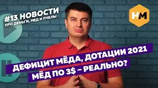 Новости пчеловодства #13 / Мёд по 3$, дефицит для экспорта и дотации 2021