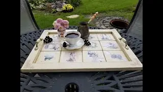 Поднос из подрамника. Имитация керамической плитки. DIY tray. Imitation of ceramic tiles.