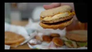 ASMR McDonalds New Breakfast Menu in Germany, Weird Eating