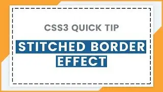 CSS Stitched Border Effect - CSS Quick Tip | Smashthehsell | Youtube Tu